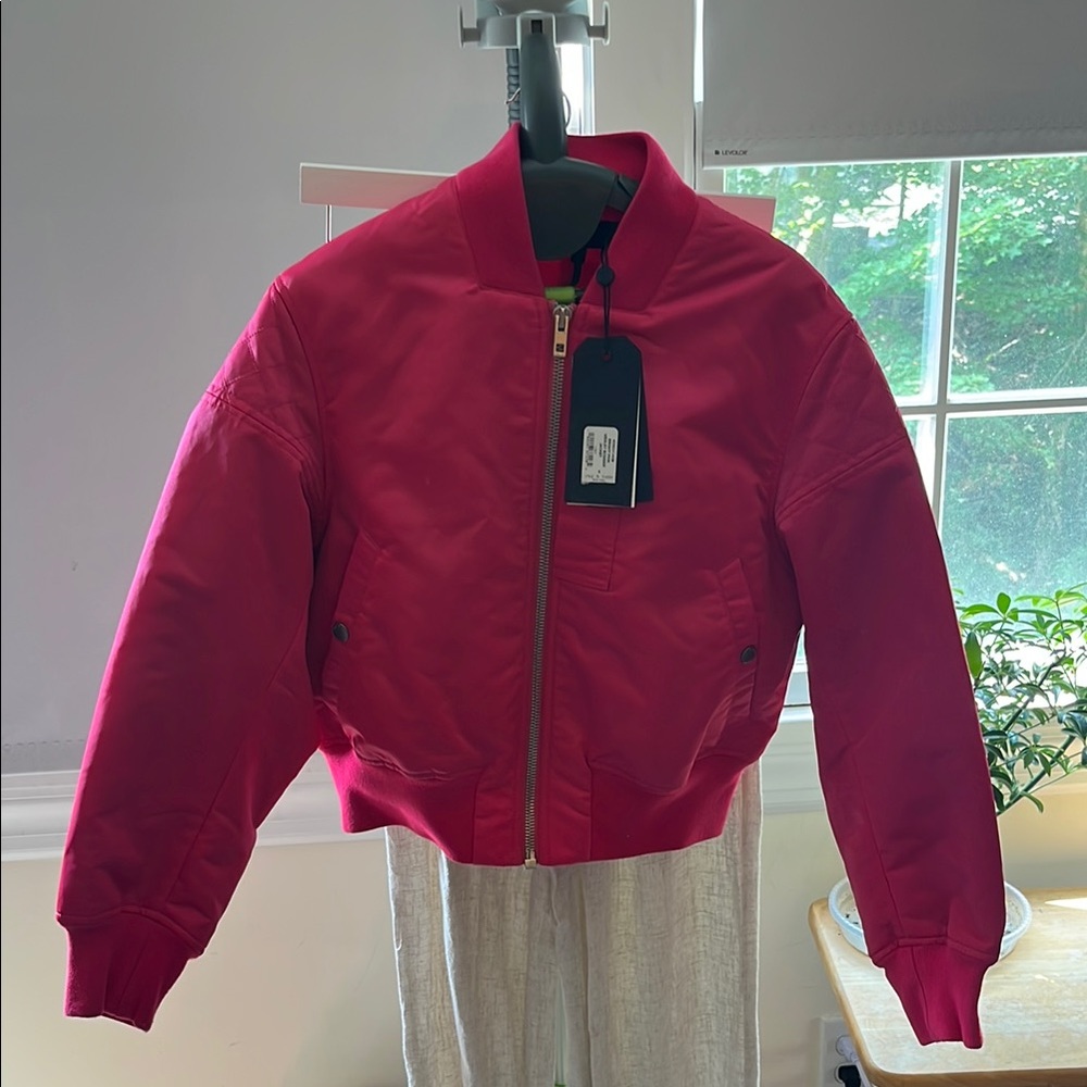 Rag & Bone Magenta WesleyPink Bomber Jacket NWT